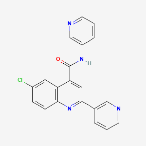 6-chloro-N,2-di-3-pyridinyl-4-quinolinecarboxamide