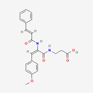 molecular formula C22H22N2O5 B4563620 N-[2-(cinnamoylamino)-3-(4-methoxyphenyl)acryloyl]-beta-alanine 