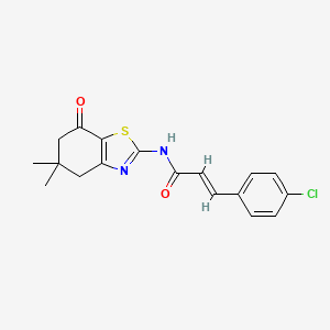 (E)-3-(4-CHLOROPHENYL)-N-(5,5-DIMETHYL-7-OXO-4,5,6,7-TETRAHYDRO-1,3-BENZOTHIAZOL-2-YL)-2-PROPENAMIDE