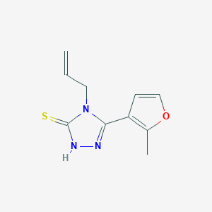 molecular formula C10H11N3OS B456364 4-烯丙基-5-(2-甲基-3-呋喃基)-4H-1,2,4-三唑-3-硫醇 CAS No. 522597-61-1