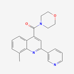 molecular formula C20H19N3O2 B4563648 8-methyl-4-(4-morpholinylcarbonyl)-2-(3-pyridinyl)quinoline 