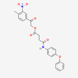 2-(4-methyl-3-nitrophenyl)-2-oxoethyl 4-oxo-4-[(4-phenoxyphenyl)amino]butanoate