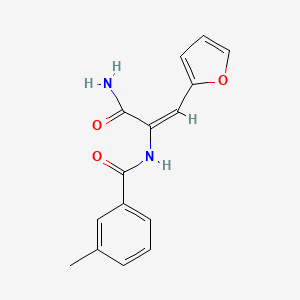 molecular formula C15H14N2O3 B4563663 N-[(E)-3-amino-1-(furan-2-yl)-3-oxoprop-1-en-2-yl]-3-methylbenzamide 