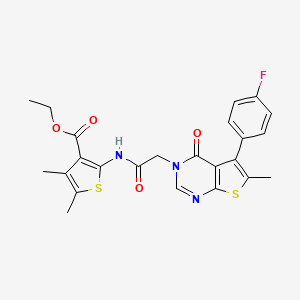 ethyl 2-({[5-(4-fluorophenyl)-6-methyl-4-oxothieno[2,3-d]pyrimidin-3(4H)-yl]acetyl}amino)-4,5-dimethyl-3-thiophenecarboxylate