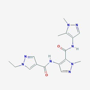 N~5~-(1,5-DIMETHYL-1H-PYRAZOL-4-YL)-4-{[(1-ETHYL-1H-PYRAZOL-4-YL)CARBONYL]AMINO}-1-METHYL-1H-PYRAZOLE-5-CARBOXAMIDE