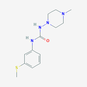 molecular formula C13H20N4OS B4563707 N-(4-methyl-1-piperazinyl)-N'-[3-(methylthio)phenyl]urea 