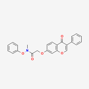 N-methyl-2-[(4-oxo-3-phenyl-4H-chromen-7-yl)oxy]-N-phenoxyacetamide