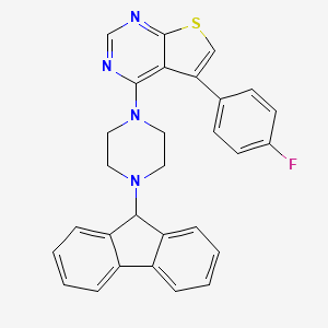 4-[4-(9H-fluoren-9-yl)piperazin-1-yl]-5-(4-fluorophenyl)thieno[2,3-d]pyrimidine