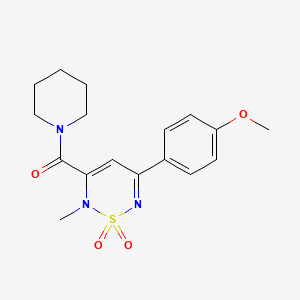 5-(4-methoxyphenyl)-2-methyl-3-(1-piperidinylcarbonyl)-2H-1,2,6-thiadiazine 1,1-dioxide