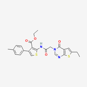 ethyl 2-{[(6-ethyl-4-oxothieno[2,3-d]pyrimidin-3(4H)-yl)acetyl]amino}-4-(4-methylphenyl)-3-thiophenecarboxylate