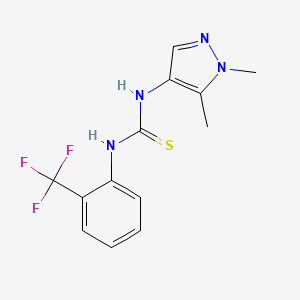 N-(1,5-dimethyl-1H-pyrazol-4-yl)-N'-[2-(trifluoromethyl)phenyl]thiourea