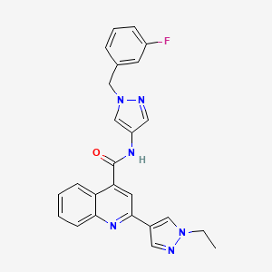 2-(1-ethyl-1H-pyrazol-4-yl)-N-[1-(3-fluorobenzyl)-1H-pyrazol-4-yl]-4-quinolinecarboxamide