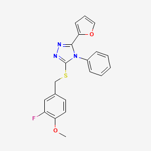 3-[(3-fluoro-4-methoxybenzyl)thio]-5-(2-furyl)-4-phenyl-4H-1,2,4-triazole