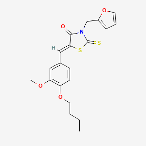 5-(4-butoxy-3-methoxybenzylidene)-3-(2-furylmethyl)-2-thioxo-1,3-thiazolidin-4-one