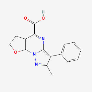 molecular formula C16H13N3O3 B4563788 11-Methyl-10-phenyl-3-oxa-1,8,12-triazatricyclo[7.3.0.02,6]dodeca-2(6),7,9,11-tetraene-7-carboxylic acid 