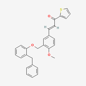 (E)-3-{3-[(2-BENZYLPHENOXY)METHYL]-4-METHOXYPHENYL}-1-(2-THIENYL)-2-PROPEN-1-ONE