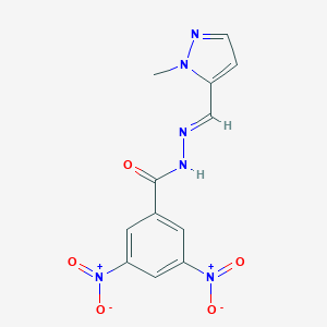 molecular formula C12H10N6O5 B456380 3,5-dinitro-N'-[(1-methyl-1H-pyrazol-5-yl)methylene]benzohydrazide 