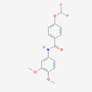 molecular formula C16H15F2NO4 B456381 4-(difluoromethoxy)-N-(3,4-dimethoxyphenyl)benzamide CAS No. 512818-20-1