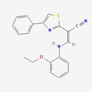 molecular formula C20H17N3OS B4563810 (Z)-3-(2-ethoxyanilino)-2-(4-phenyl-1,3-thiazol-2-yl)prop-2-enenitrile 