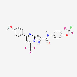 N-[4-(CHLORODIFLUOROMETHOXY)PHENYL]-5-(4-METHOXYPHENYL)-N-METHYL-7-(TRIFLUOROMETHYL)PYRAZOLO[1,5-A]PYRIMIDINE-2-CARBOXAMIDE