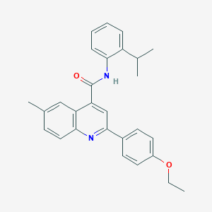 molecular formula C28H28N2O2 B456382 2-(4-ethoxyphenyl)-N-(2-isopropylphenyl)-6-methyl-4-quinolinecarboxamide 