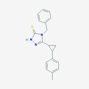 molecular formula C19H19N3S B456383 4-benzyl-5-[2-(4-methylphenyl)cyclopropyl]-4H-1,2,4-triazole-3-thiol 