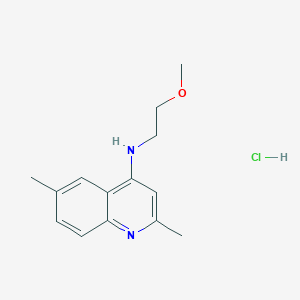 molecular formula C14H19ClN2O B4563832 N-(2-methoxyethyl)-2,6-dimethylquinolin-4-amine;hydrochloride 