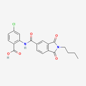 2-{[(2-butyl-1,3-dioxo-2,3-dihydro-1H-isoindol-5-yl)carbonyl]amino}-4-chlorobenzoic acid