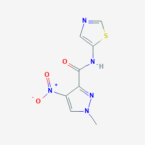 molecular formula C8H7N5O3S B456385 1-Methyl-4-nitro-N-(thiazol-5-yl)-1H-pyrazole-3-carboxamide 