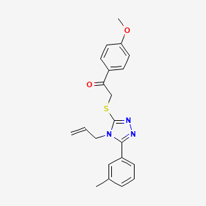 1-(4-methoxyphenyl)-2-{[5-(3-methylphenyl)-4-(prop-2-en-1-yl)-4H-1,2,4-triazol-3-yl]sulfanyl}ethanone