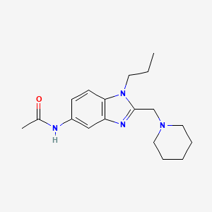 N-{2-[(Piperidin-1-YL)methyl]-1-propyl-1H-1,3-benzodiazol-5-YL}acetamide