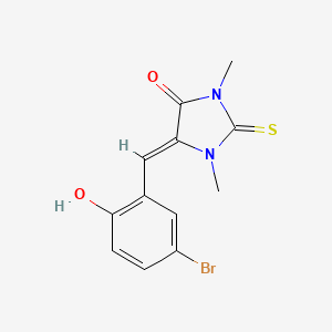 (5Z)-5-[(5-bromo-2-hydroxyphenyl)methylidene]-1,3-dimethyl-2-sulfanylideneimidazolidin-4-one