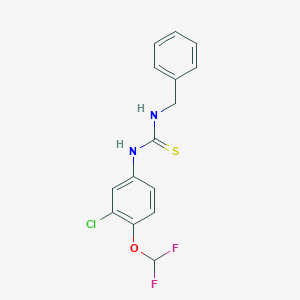 molecular formula C15H13ClF2N2OS B456387 N-benzyl-N'-[3-chloro-4-(difluoromethoxy)phenyl]thiourea 
