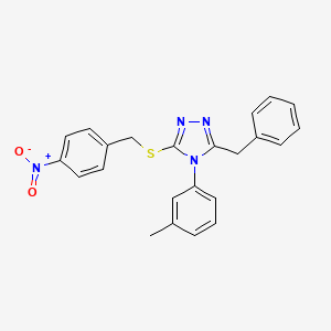 3-benzyl-4-(3-methylphenyl)-5-[(4-nitrobenzyl)thio]-4H-1,2,4-triazole