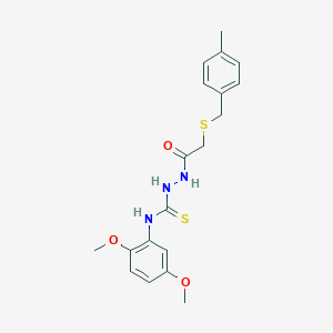 N-(2,5-dimethoxyphenyl)-2-{[(4-methylbenzyl)thio]acetyl}hydrazinecarbothioamide