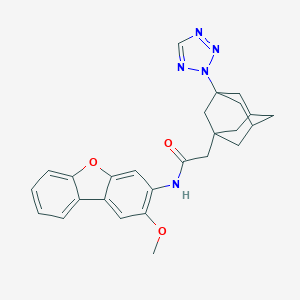 molecular formula C26H27N5O3 B456389 N-(2-methoxydibenzo[b,d]furan-3-yl)-2-[3-(2H-tetraazol-2-yl)-1-adamantyl]acetamide 