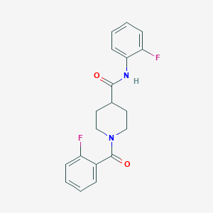 1-(2-fluorobenzoyl)-N-(2-fluorophenyl)piperidine-4-carboxamide