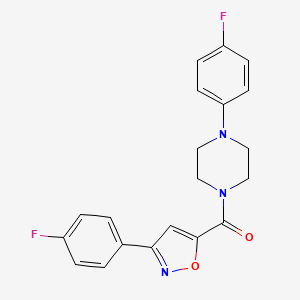 1-(4-FLUOROPHENYL)-4-[3-(4-FLUOROPHENYL)-1,2-OXAZOLE-5-CARBONYL]PIPERAZINE