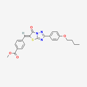 methyl 4-{[2-(4-butoxyphenyl)-6-oxo[1,3]thiazolo[3,2-b][1,2,4]triazol-5(6H)-ylidene]methyl}benzoate