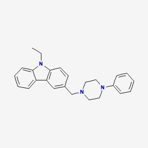 molecular formula C25H27N3 B4563911 9-Ethyl-3-[(4-phenylpiperazin-1-yl)methyl]carbazole 