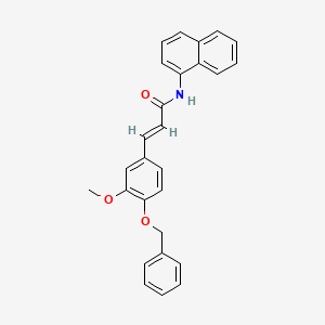 molecular formula C27H23NO3 B4563938 3-[4-(benzyloxy)-3-methoxyphenyl]-N-1-naphthylacrylamide 