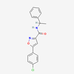 molecular formula C18H15ClN2O2 B4564020 5-(4-chlorophenyl)-N-(1-phenylethyl)-3-isoxazolecarboxamide 