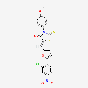 5-{[5-(2-chloro-4-nitrophenyl)-2-furyl]methylene}-3-(4-methoxyphenyl)-2-thioxo-1,3-thiazolidin-4-one