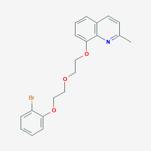 molecular formula C20H20BrNO3 B4564032 8-{2-[2-(2-bromophenoxy)ethoxy]ethoxy}-2-methylquinoline 