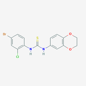 N-(4-bromo-2-chlorophenyl)-N'-(2,3-dihydro-1,4-benzodioxin-6-yl)thiourea