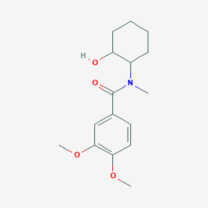 molecular formula C16H23NO4 B4564057 N-(2-hydroxycyclohexyl)-3,4-dimethoxy-N-methylbenzamide 