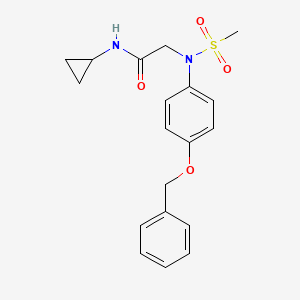 molecular formula C19H22N2O4S B4564063 N~2~-[4-(benzyloxy)phenyl]-N~1~-cyclopropyl-N~2~-(methylsulfonyl)glycinamide 