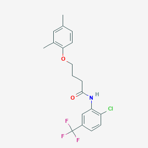 molecular formula C19H19ClF3NO2 B4564134 N-[2-chloro-5-(trifluoromethyl)phenyl]-4-(2,4-dimethylphenoxy)butanamide 