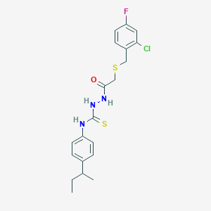 N-(4-sec-butylphenyl)-2-{[(2-chloro-4-fluorobenzyl)thio]acetyl}hydrazinecarbothioamide