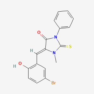 5-(5-bromo-2-hydroxybenzylidene)-1-methyl-3-phenyl-2-thioxo-4-imidazolidinone